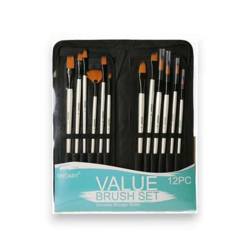 Picture of SYNTHETIC BRUSHES SET WITH POUCH - 12 PACK